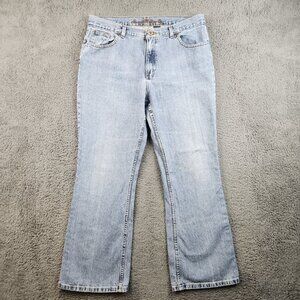 Vintage Y2K Arizona Flare Leg Mid Rise Jeans Womens 18 Plus Curvy Fit 90's Denim